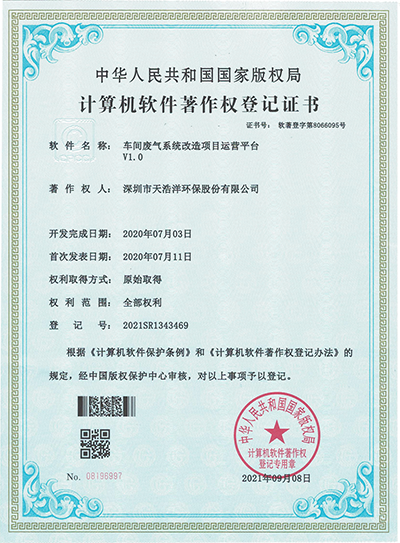 車間廢氣係統改造項目運營（yíng）平台