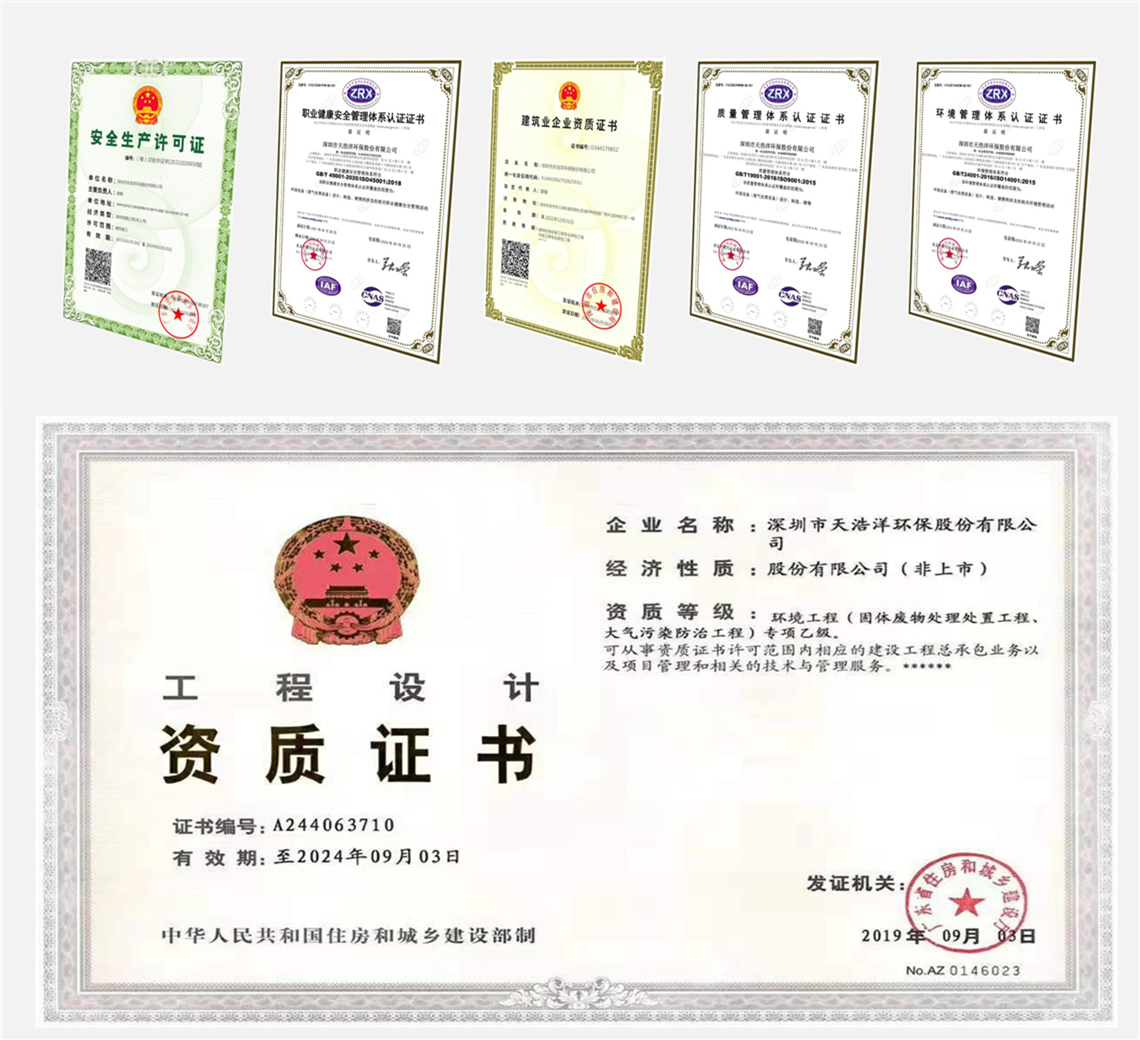 天浩洋榮譽資質（zhì）